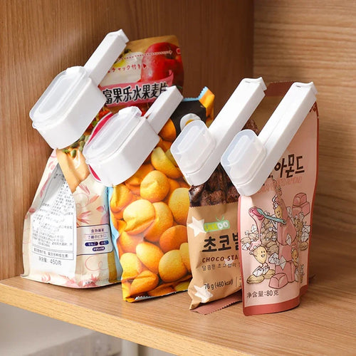 1/2pcs Food Bag Clips, With Lid Sealing Clips, Milk Powder Snack Clips Sealer, Kitchen Food Moisture-Proof Chips Milk Bag Clips Oasis Select