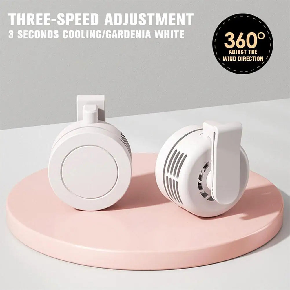 URGGU Clip-On Mini USB Rechargeable Bladeless Personal Fan