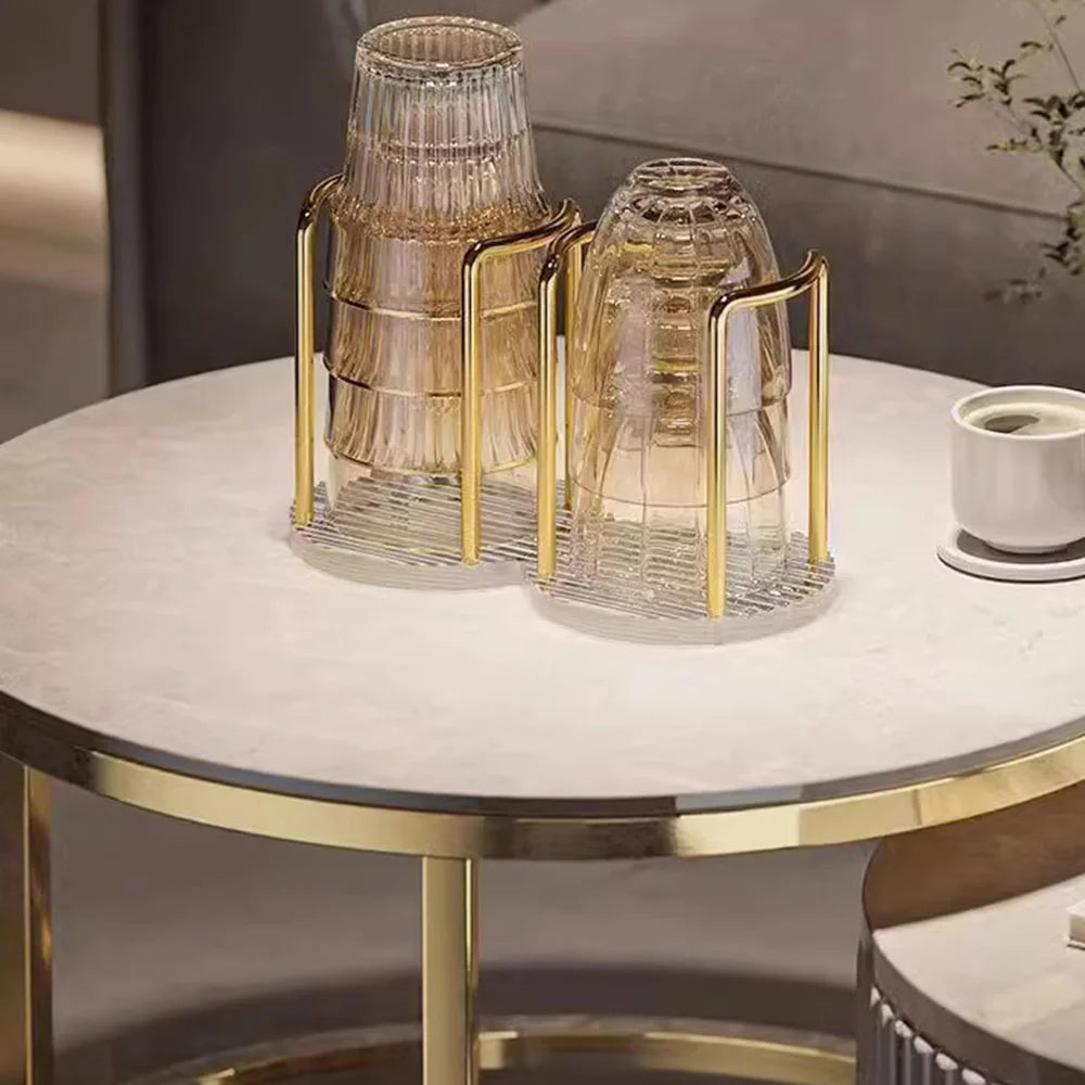 Luxury Disposable Cup Storage Holder Water Tea Cups Dispenser Rack Shelf with Longer Stick Mug Display Stand Home Organizer Oasis Select