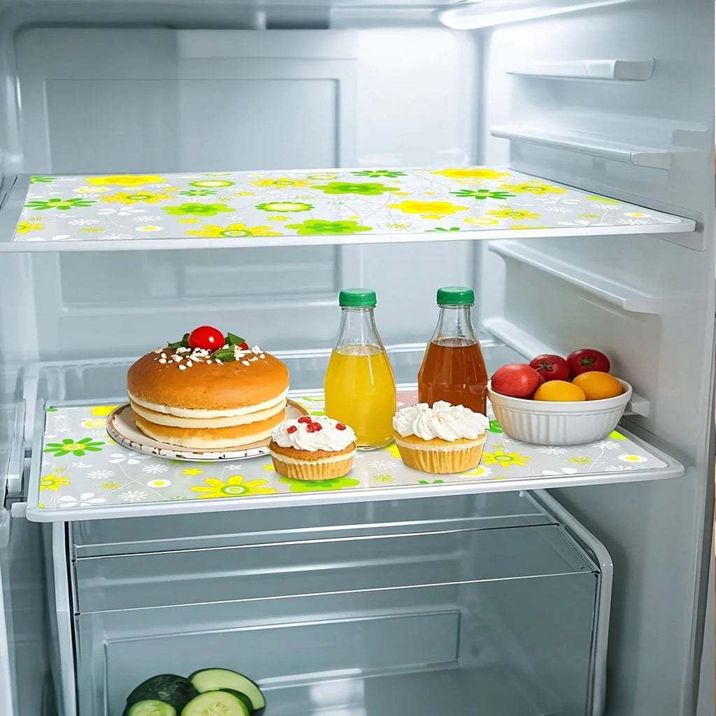 4pcs Non-Slip Refrigerator Mats with Thermal Insulation - Anti-Slip Shelf & Drawer Mats for Kitchen - Ideal Housewarming Gift Oasis Select