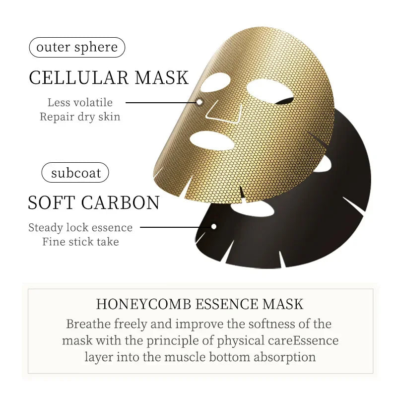 Golden Honeycomb Facial Mask – Oil Control & Brightening 10 Pack Sheet Face Mask Oasis Select