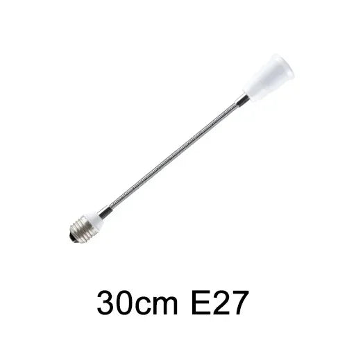 E27 to E27 Flexible Bulb Socket Extender E27 Lamp Rotating Base Lamp Holder 110V 220V Extension Converter 6/9/15/20/30/35/60cm Oasis Select 30CM E27 to E27