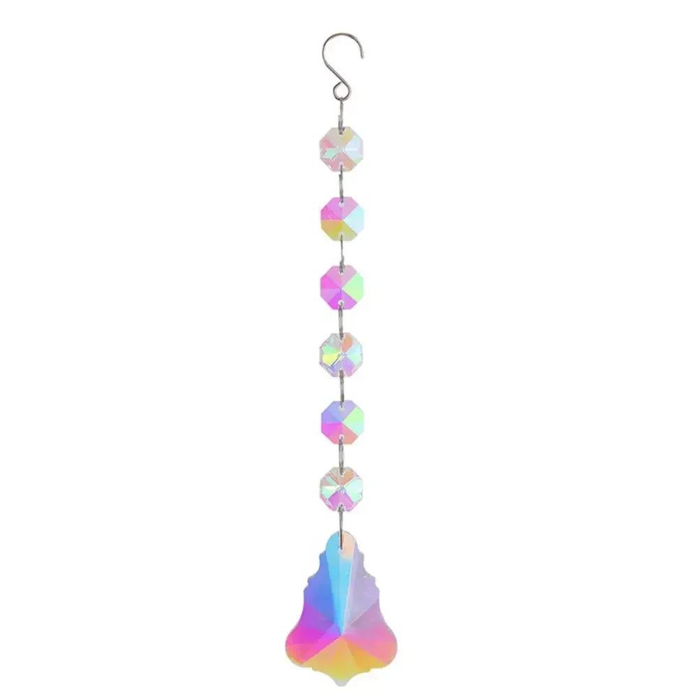 1PCs Crystal Suncatcher 9cm Curtain Pendant Sun Catcher AB Color Rainbow Chaser Glass Prism Outdoor Window Home Garden Decor Oasis Select 2-50mm