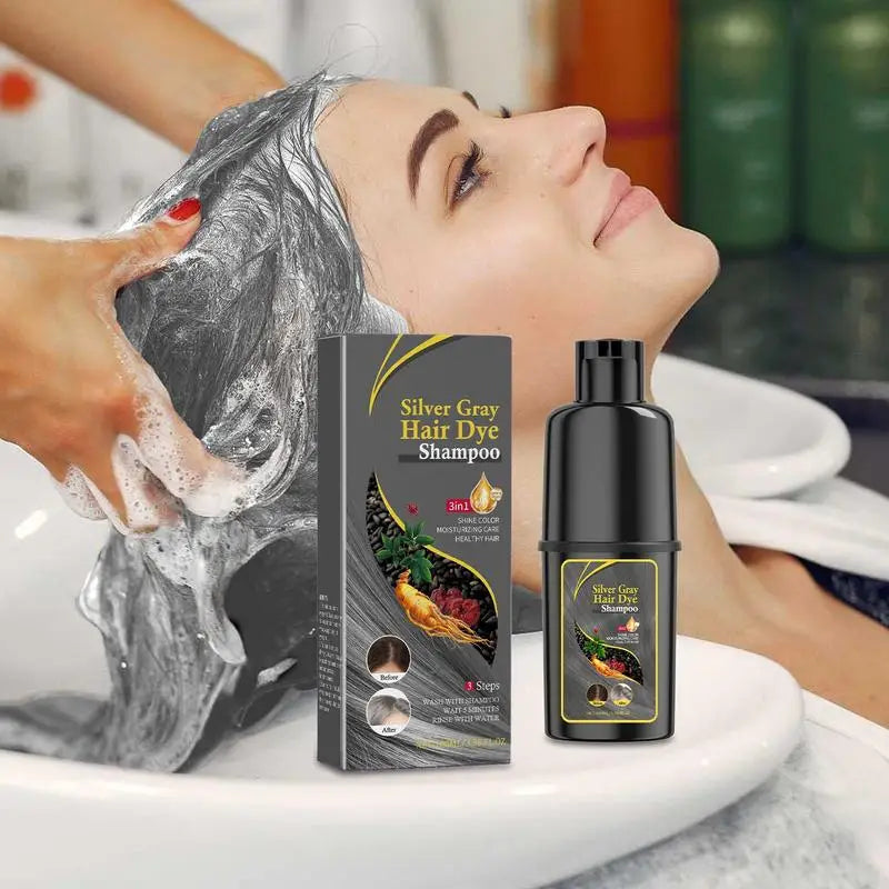 Hair Color Shampoo Black Hair Dye Covering White Hair Shampoo Hair Dye Shampoo Darkening Hair Shampoo Wine Red, Brown, Silver Oasis Select