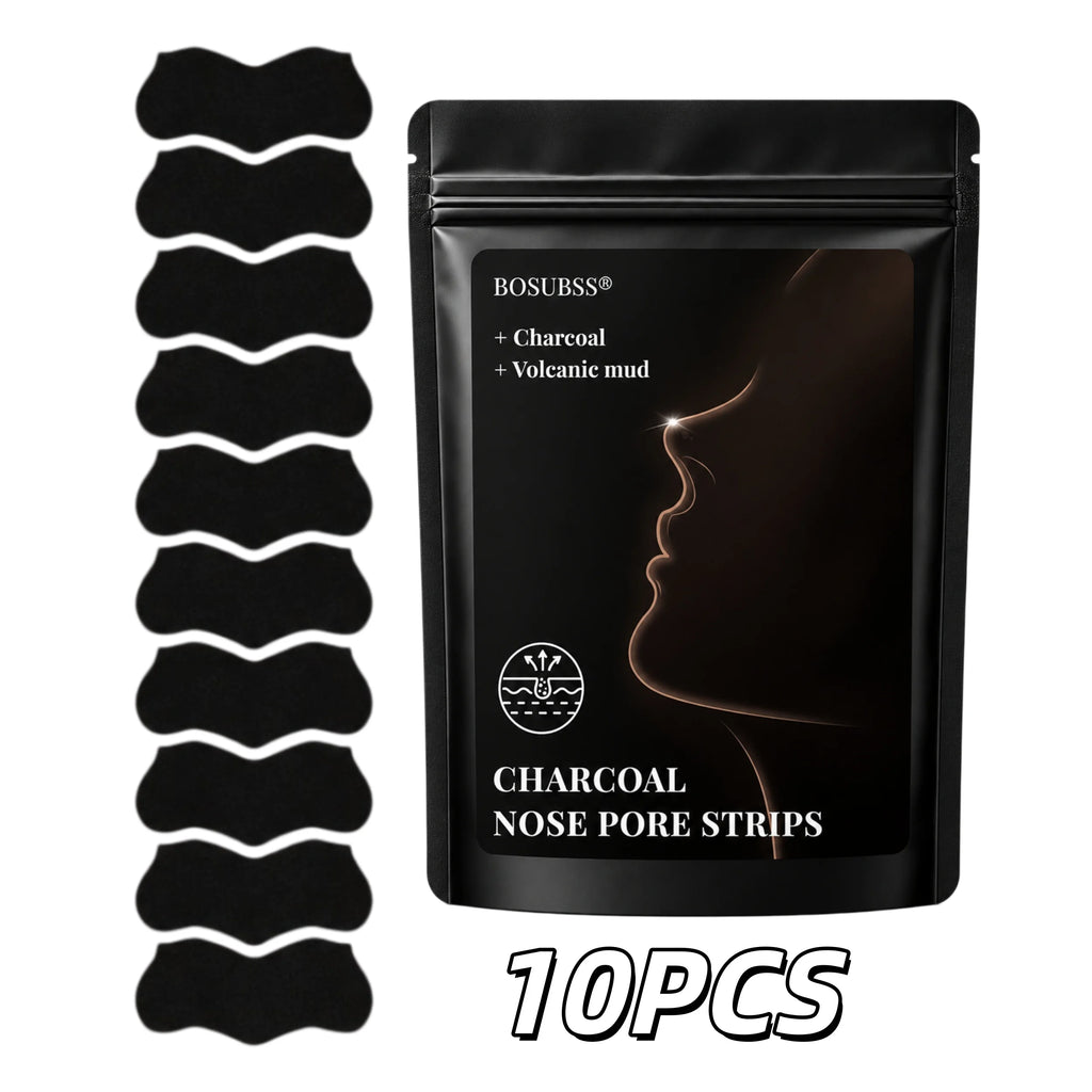 10/30Pcs Charcoal Nose Care Strips, Soft Fit Skin Routine Patch Set, Easy Home Use, Fresh Look, Travel Friendly Oasis Select 10pcs