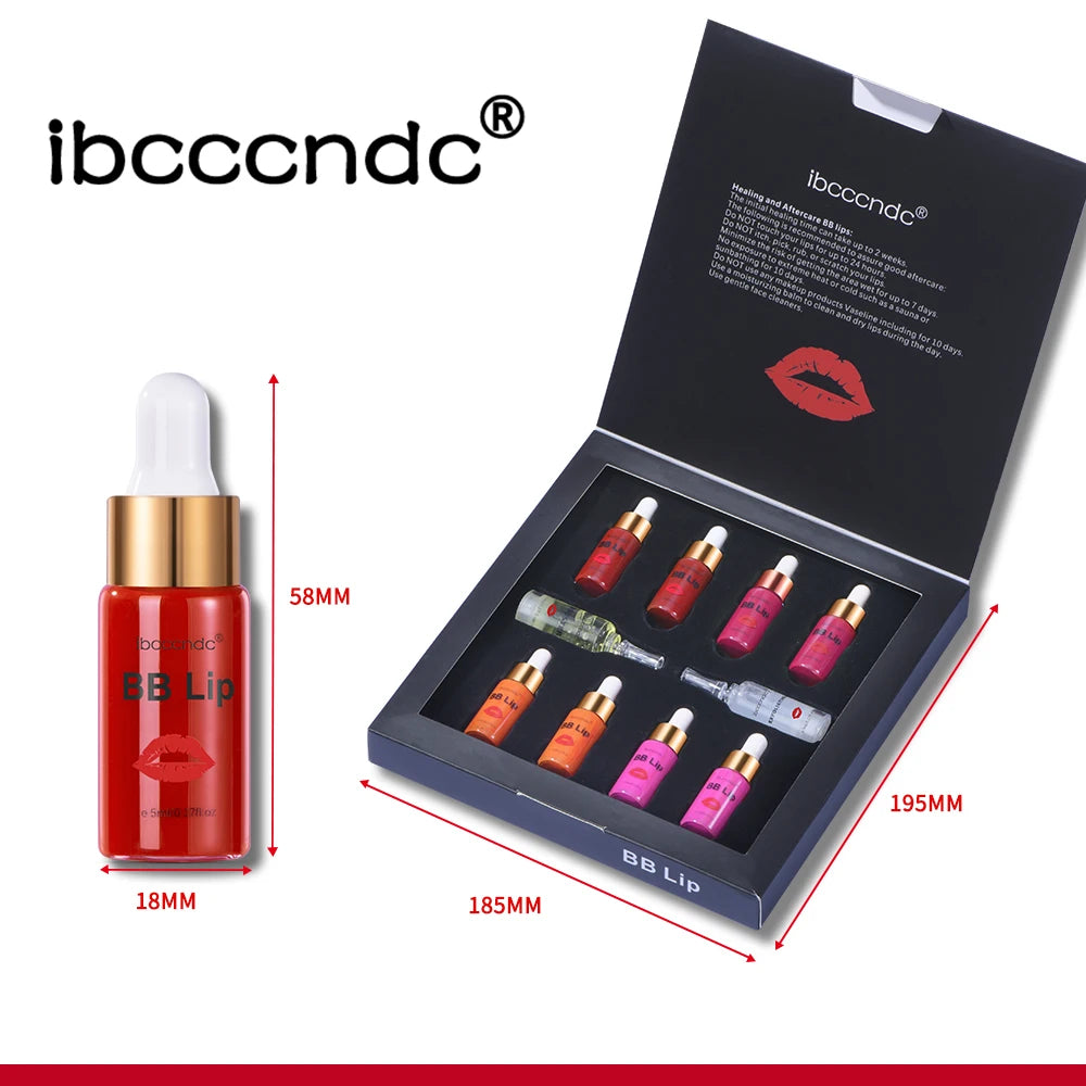 BB Lips Ampoule Serum Starter Set Semi-Permanent BB Lip Gloss Tinted Pigment Lasting Moisturizing For Lip Care Korea Glow Oasis Select