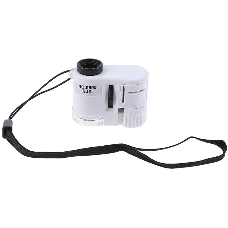 60X Mobile Phone Microscope Portable Pocket Mini Microscope Jewelry Diamond Jade Identification Magnifier for Rosewood Oasis Select no White