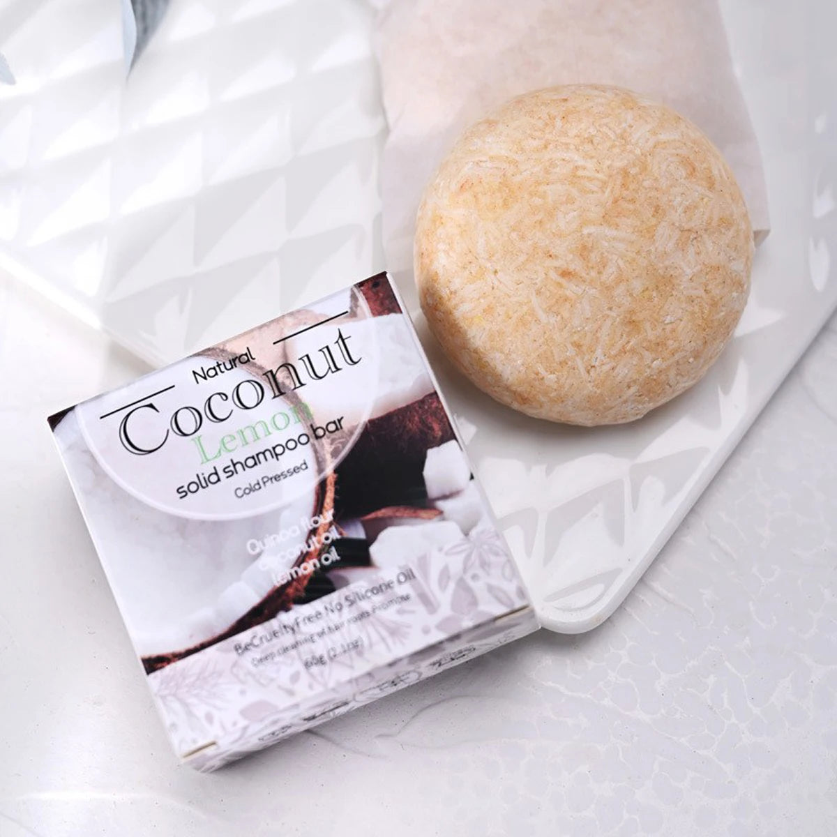 Coconut Oil & Shea Butter Solid Shampoo Bar for Men – 60g