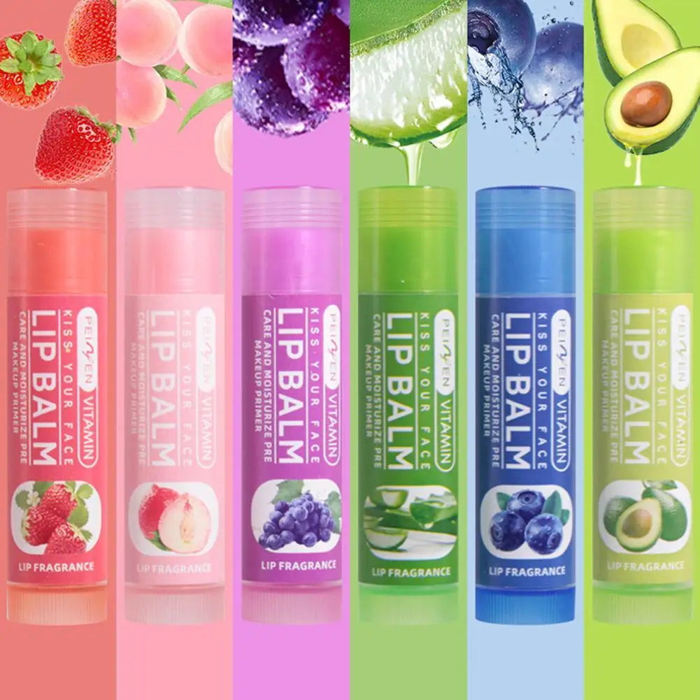 6-Piece Color Changing Fruit Lip Balm Set – Moisturizing Tint Color Changing Lip Balm Oasis Select