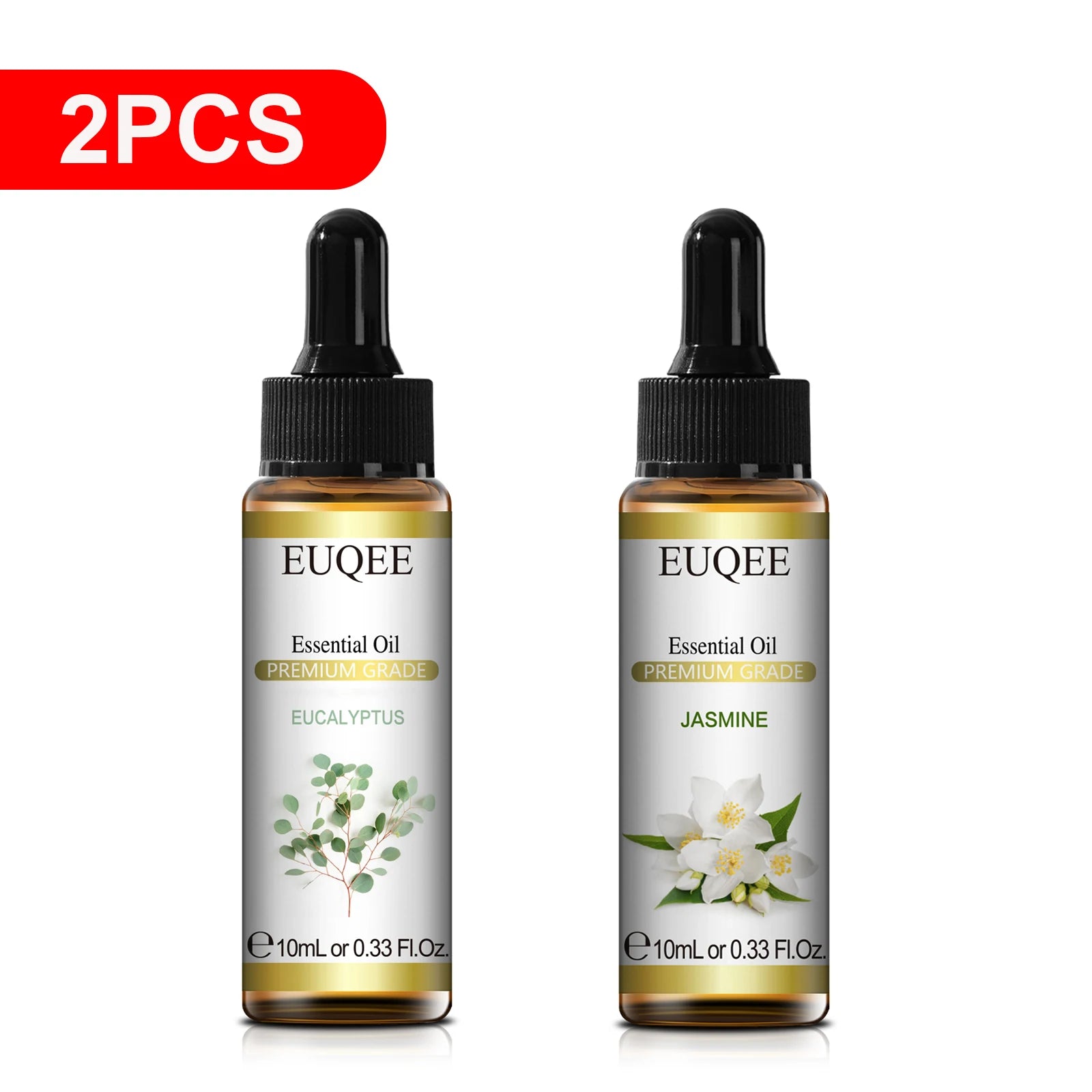 EUQEE 10ml Pure Essential Oil – Lavender, Jasmine & More