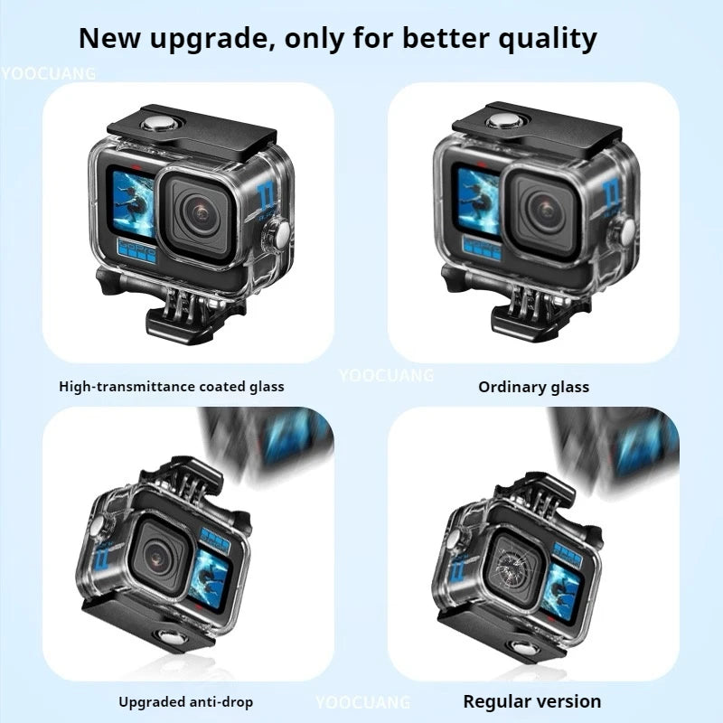 GoPro Hero 9–13 Waterproof Housing Case | 60M Dive Kit