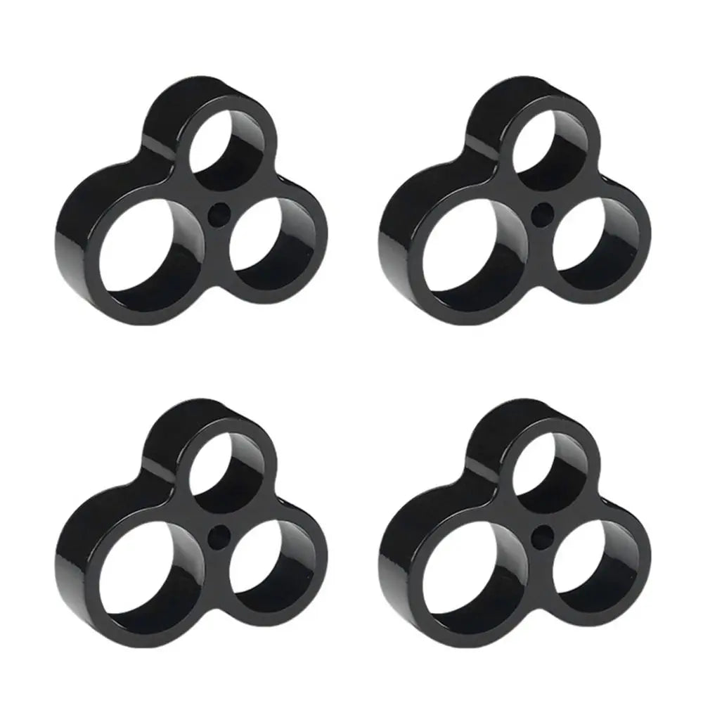 1/4/8PCS PVC Handles Door Stopper Transparent Wall Protector Handle Buffer Pad Punch-free O-shaped Anti-Collision Protected Pad Oasis Select Black-4PCS