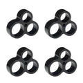 1/4/8PCS PVC Handles Door Stopper Transparent Wall Protector Handle Buffer Pad Punch-free O-shaped Anti-Collision Protected Pad Oasis Select Black-4PCS
