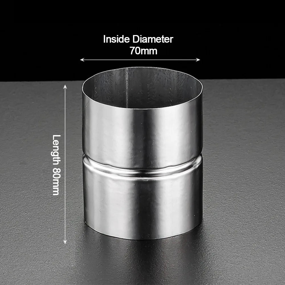 New Stainless Steel Pipe Joint Round Straight Pipe Fittings Silver Extend Connection Oasis Select 70mm 16mm