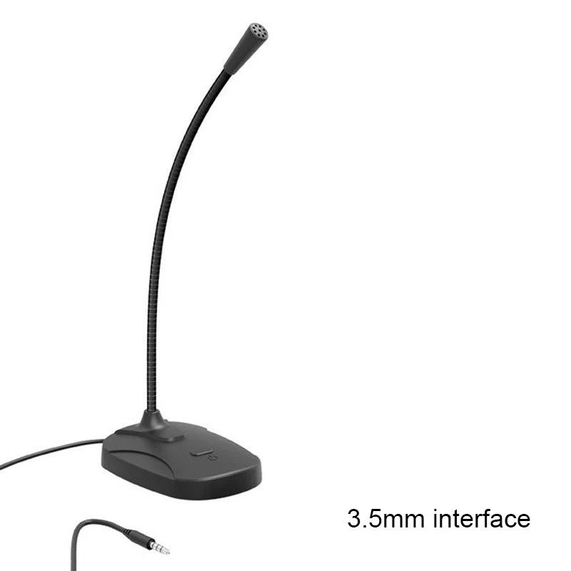 New 3.5MM Jack USB Computer Microphone Hi-fi For High Fidelity Video Conference Speech Vlog Noise Cancelling Mic Professiona Oasis Select 1.5m black