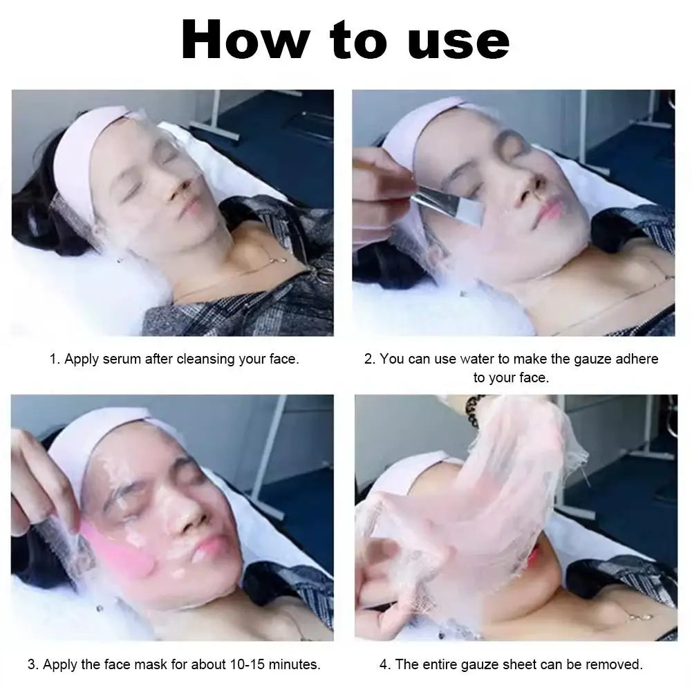 50pcs Soft Gauze Beauty Salon Apply Soft Mask Beauty Gauze Block Disposable Mask Special Face Mask Skin Management Soft Mask Oasis Select