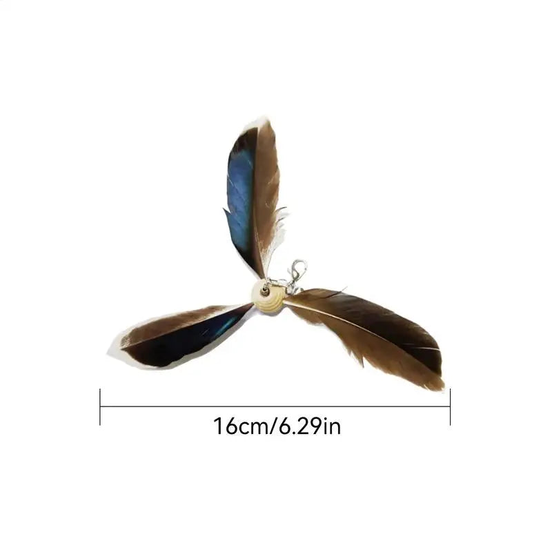 Cat Feather Toy Refill Interactive Cat Toy Cat Feather Wand Set of 6 Wear-Resistant Cat Feathers Refill Toys Interactive Teaser Oasis Select