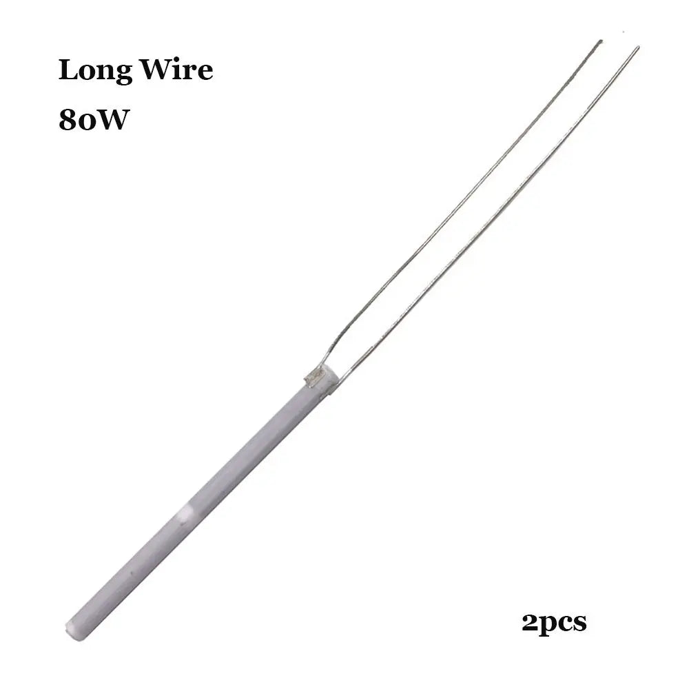 For 908 908S Solde Adjustable Temperature Electric Soldering Iron Heater 220V 60W/80W/100W Ceramic Internal Heating Element Oasis Select 2pcs-80W Long Wire