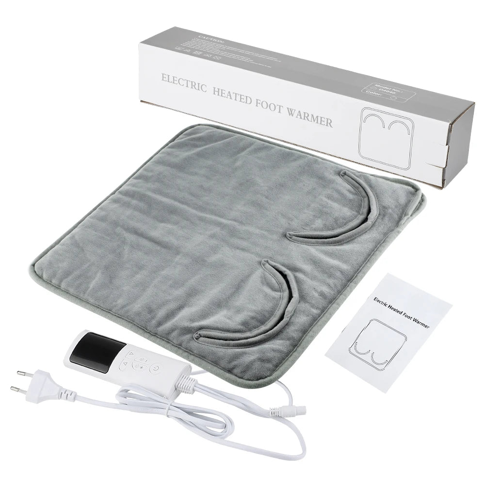 AFDEAL Electric Heated Foot Warmer Pad – Washable Plush 75W