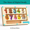 Magnetic digital bead magnetic maze toy for children's puzzle practice, attention and concentration training game for ages 2-6 Oasis Select number