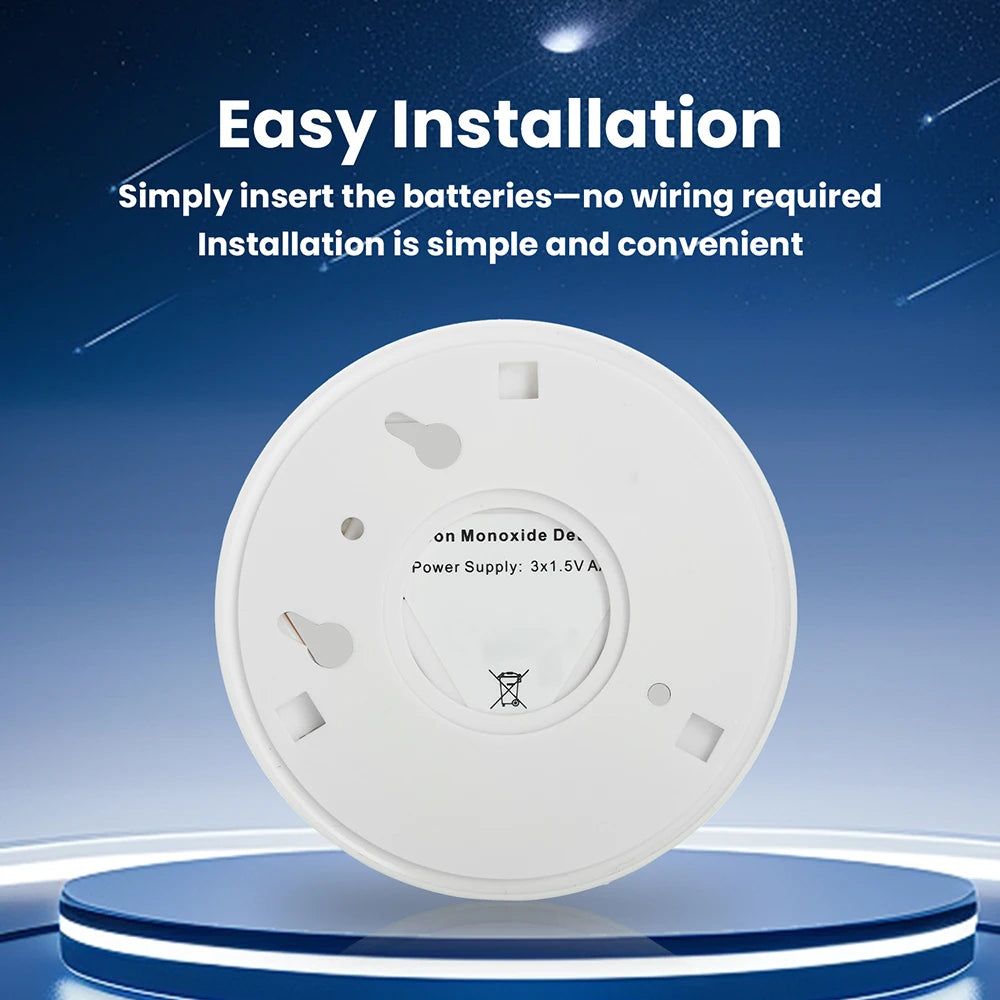 Carbon Monoxide Alarm Smoke Alarm Co Detector LCD Display Alarm Home Wireless Toxic Gas Leak Detector Fire Sound Alarm Oasis Select