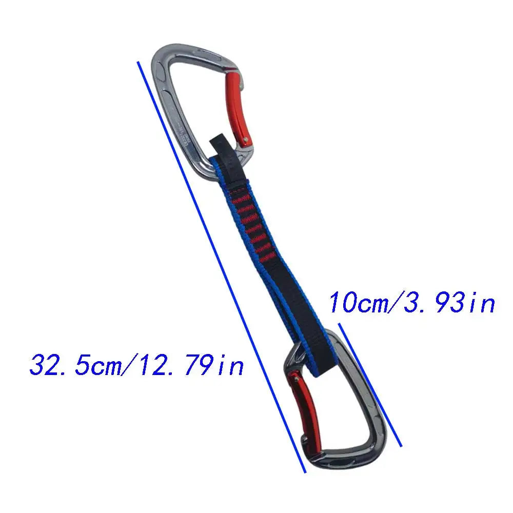 1/2pcs 22KN Professional Climbing Quickdraw with 24KN Curved Gate Carabiners Mountaineering Adventure Rescue Training Equipment Oasis Select
