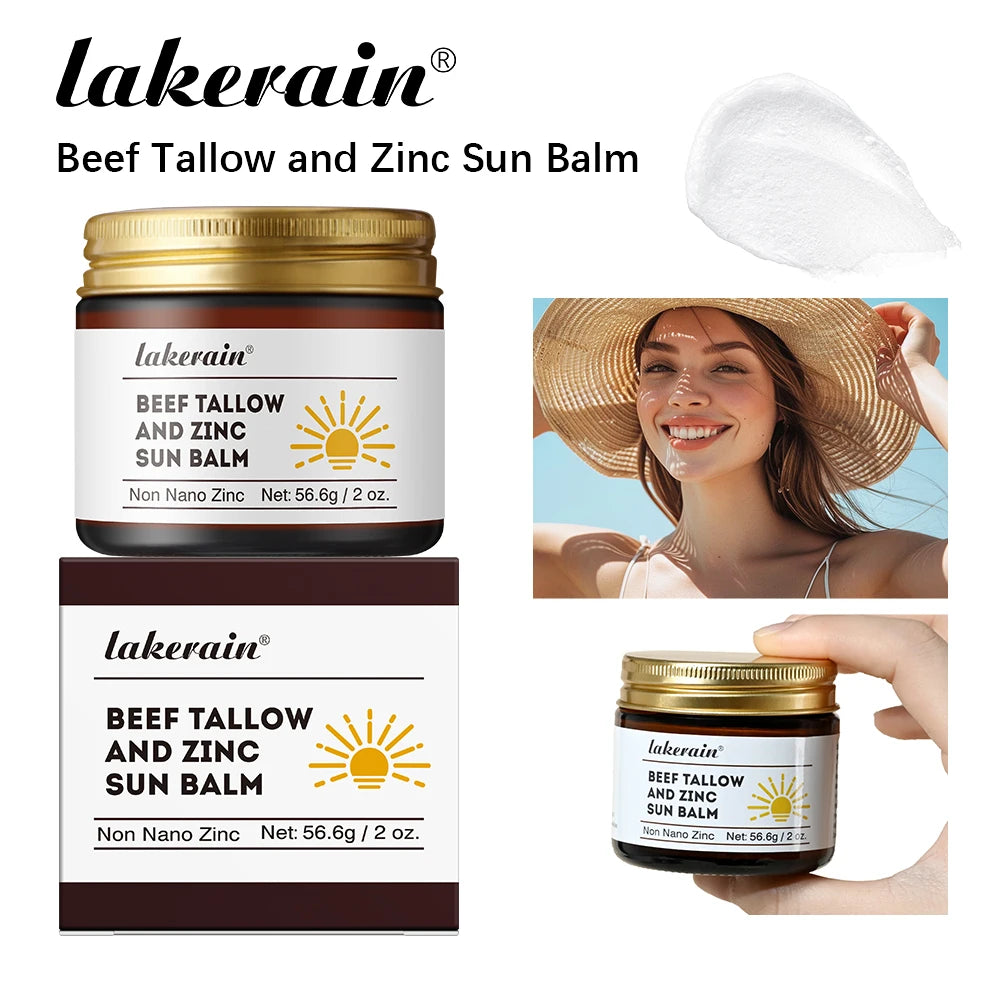Large Capacity Filling Sunscreen Beef Tallow And Zinc Sun Balm Moisturizing Water Resistant Skin Sun Protection Protects Calms Oasis Select Sun Balm