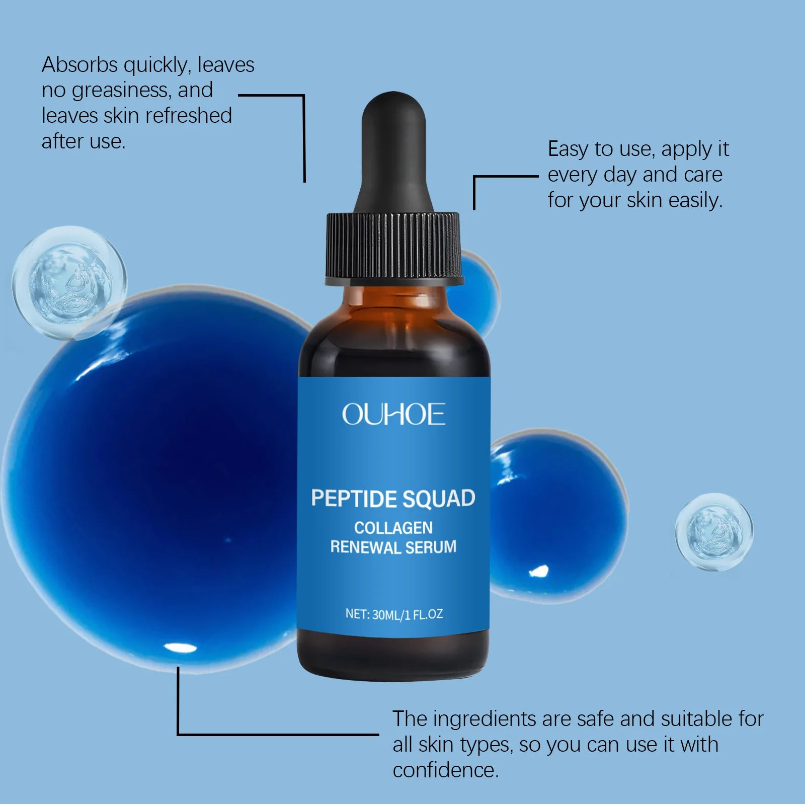 30ML Facial Serum Daily Nourishing Enhance Skin Elasticity Improve Skin Texture Tightening Fade Fine Lines Lifting Face Serum Oasis Select