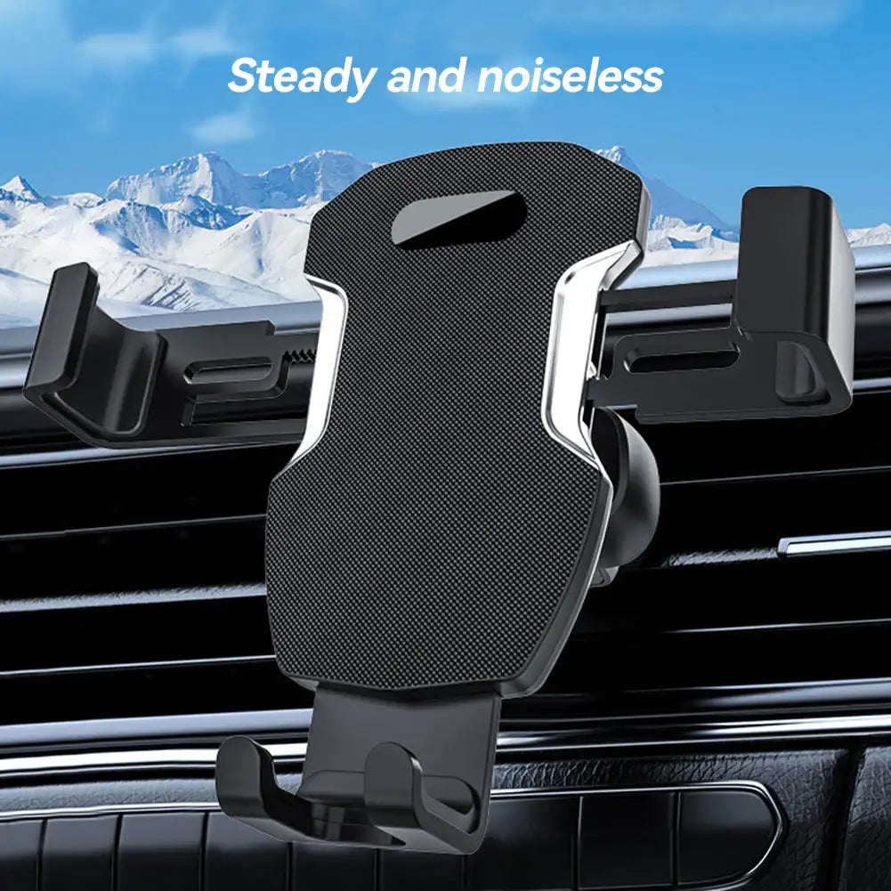 Universal Car Phone Mount – Round Air Vent, One-Hand Gravity Lock
