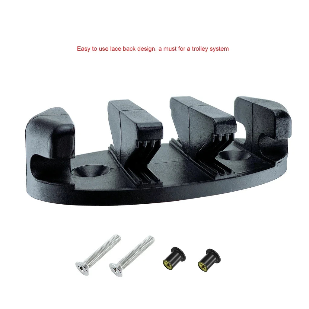 Marine Nylon Plastic Marine Zig Zag Anchor Trolley Cleat Rope Device Kayaks Canoes Boat Decks Replacement Rowing Accessories Oasis Select