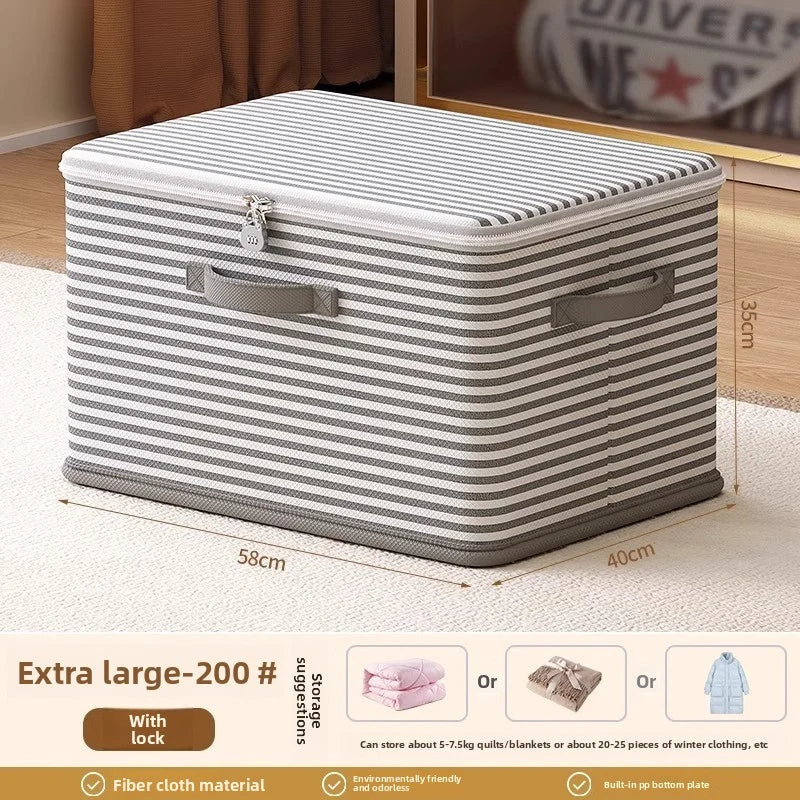 Lockable storage box, used for organizing clothes, blankets, toys in wardrobes, foldable password storage box Oasis Select 58x40x35cm