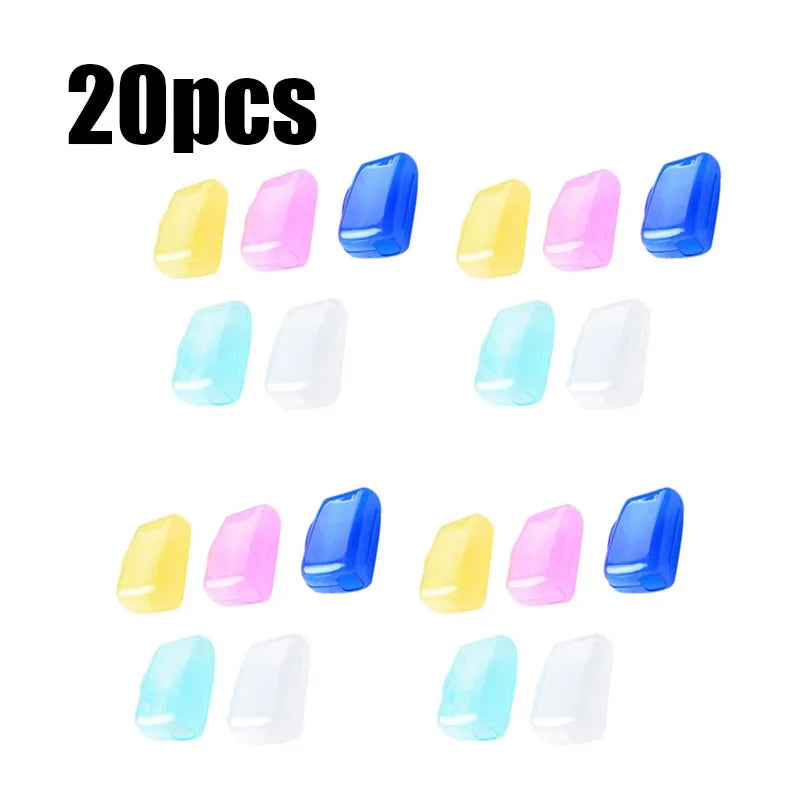 5/10/20/30pcs Household Toothbrush Storage Clip Portable Travel Toothbrush Dust Protective Cap Storage Box Toothbrush Head Case Oasis Select 20pcs