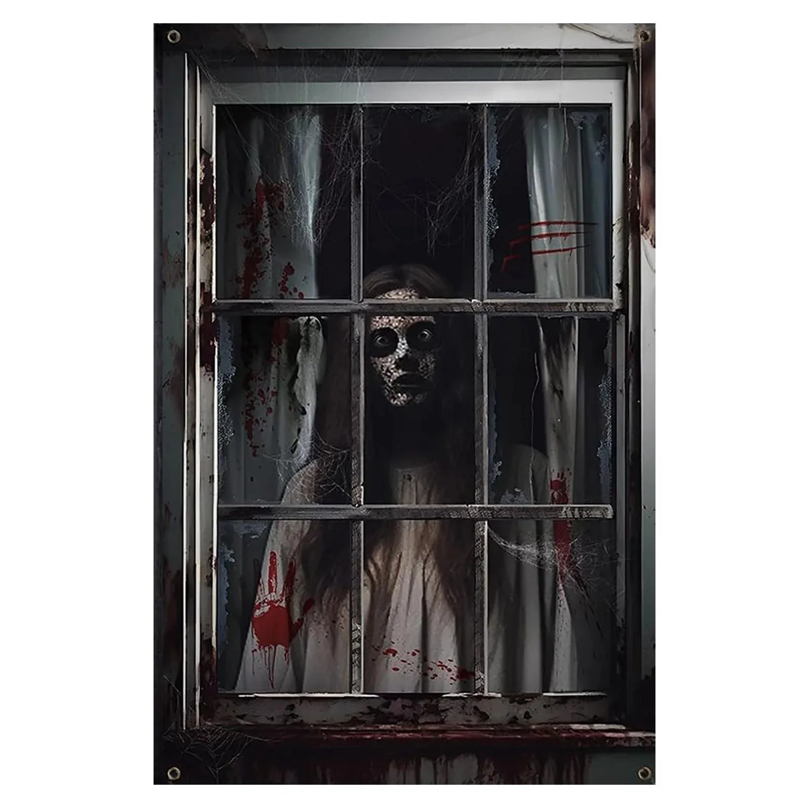Halloween Window Silhouette Horror Poster – Blood Curtain Decor Halloween Window Decoration Oasis Select