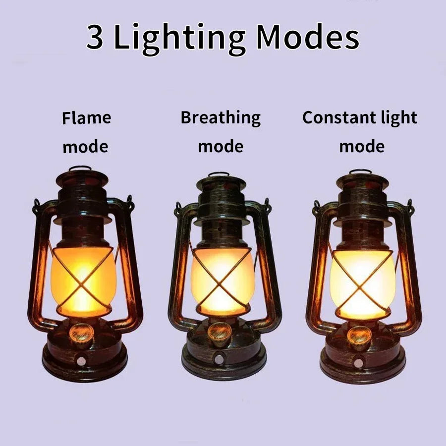 Retro LED Horse Lantern – Rechargeable Portable Hanging Lamp Portable LED Lantern Oasis Select