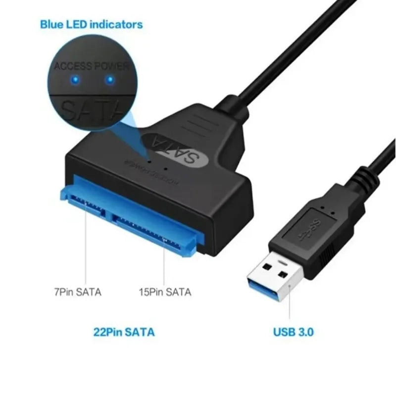 USB 3.0 to Sata III Cord SATA to USB 3.0 Cable Up to 6 Gbps for 3.5 2.5 Inch External HDD SSD Hard Drive SATA 3 22 Pin Adapter Oasis Select