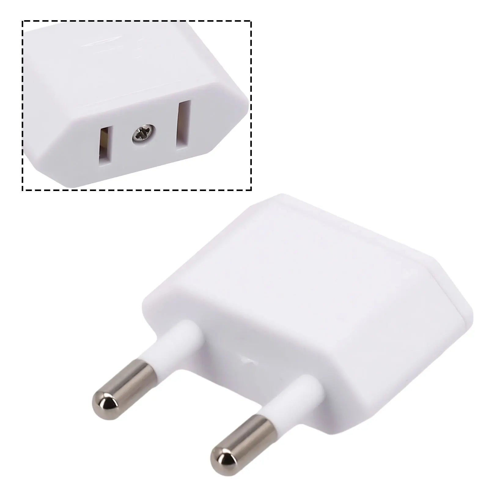 EU Adapter Travel Converter Adapter America To EU Electrical Adapter Socket Black All Copper Environmentally Friendly Connector Oasis Select White