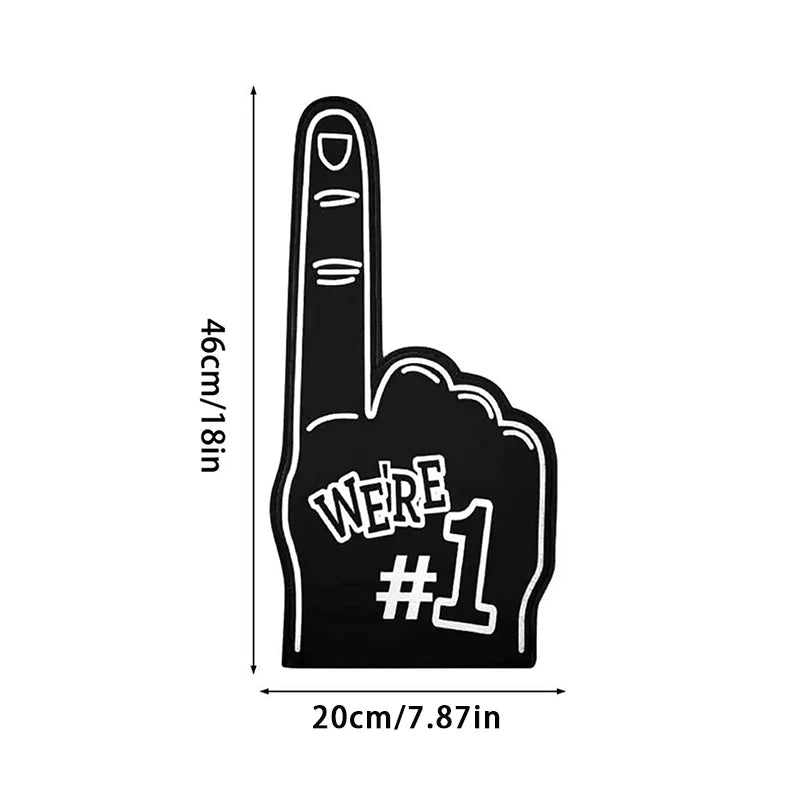Finger Foams Sports Cheerleading Party Hand Props 1 Noise Makers Props Giant Hands Sports Favors Cheering Palm Party Props Oasis Select Black