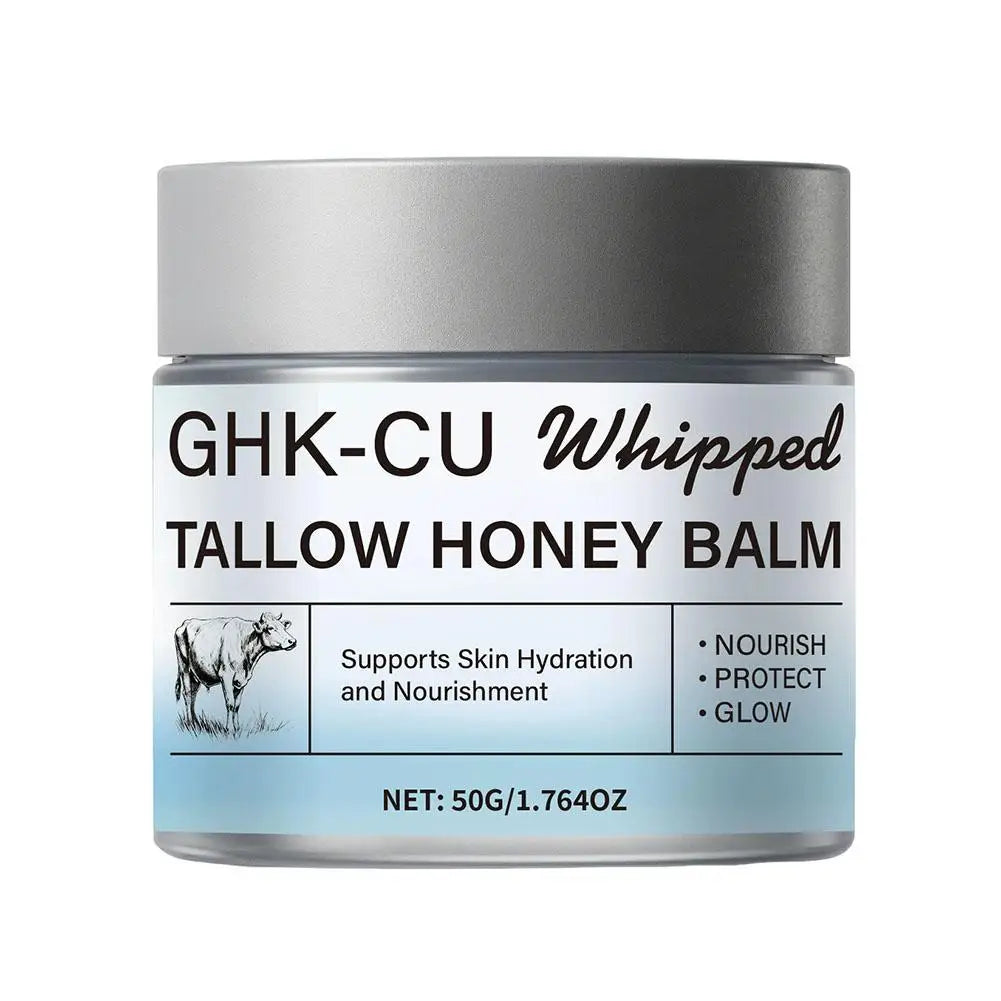 Copper Peptides GHK-Cu Beef Tallow Face Cream Blue Balm Manuka Honey Face and Body Moisturizer for Mature, Dry & Sensitive Skin Oasis Select 50g