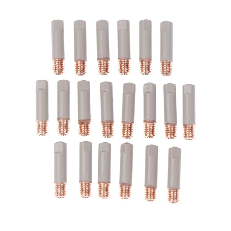 2Pcs/Set 15AK Welding Contact Tips New Coating Protect 25mm M6 Gas Nozzle Tip 0.8mm-1mm MIG Welding Torche Welding Tool Parts Oasis Select
