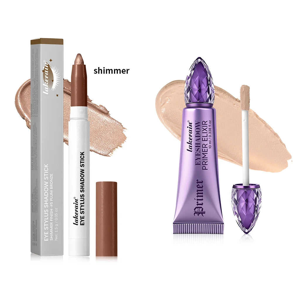 Eyeshadow Primer & Stick Combo Kit Blending Seamlessly Eyes Makeup High Pigmented Eyeshadow Cosmetics Lasting Woman Makeup Oasis Select SET 5
