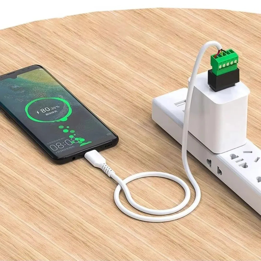 Female USB 2.0 Connector 5 Pin Type A Screw Terminal Plug Adapter Connector Jack Shield Screw Terminal USB Jack Oasis Select