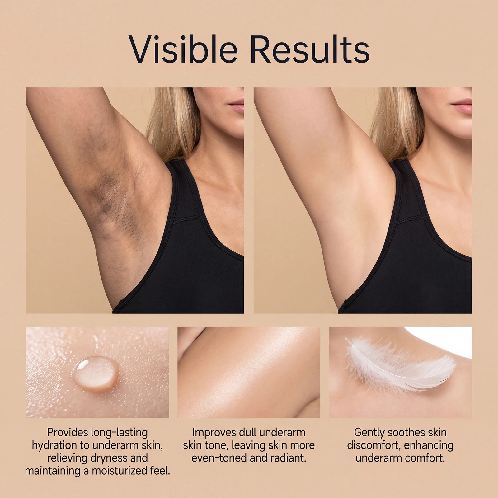 Underarm Brightening Cream Even Skin Tone Hydrating Gentle Formula Daily Underarm Care Vitamin C Sensitive Skin Non Greasy Oasis Select