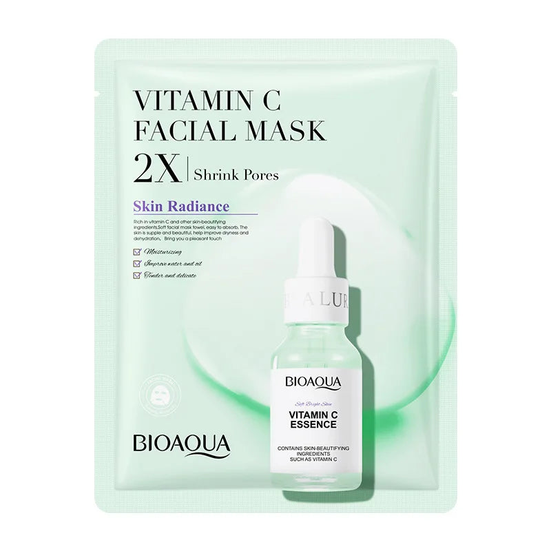 BIOAQUA Centella Collagen Sheet Masks 20pc – Hyaluronic Acid Collagen Sheet Mask Oasis Select VITAMIN C