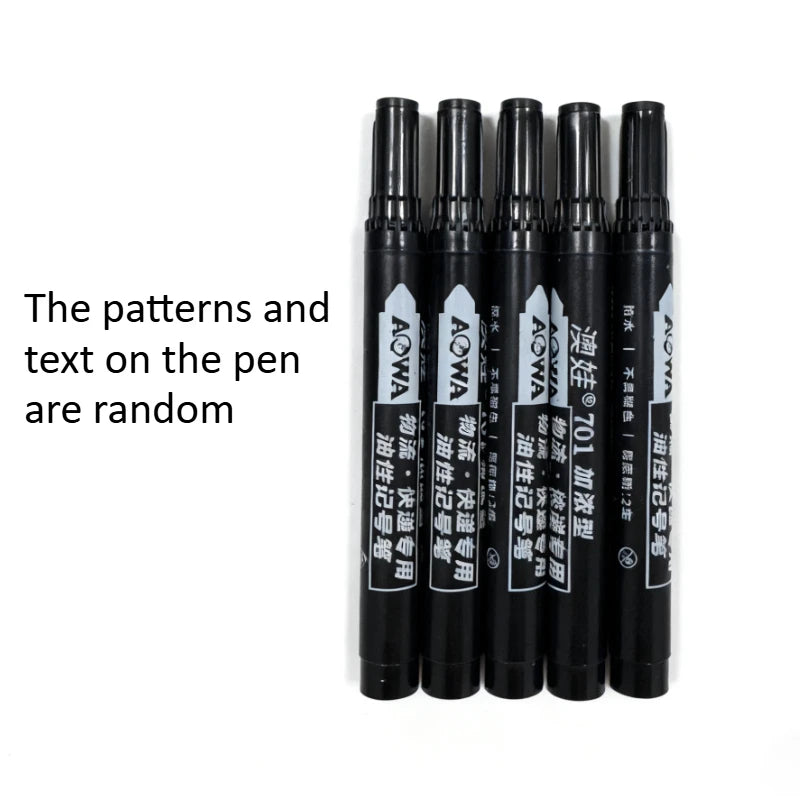 10pcs Waterproof Permanent Markers, Large Capacity Black Ink, Oil-Based, Ideal for Office & Marketing Use Oasis Select 5pcs