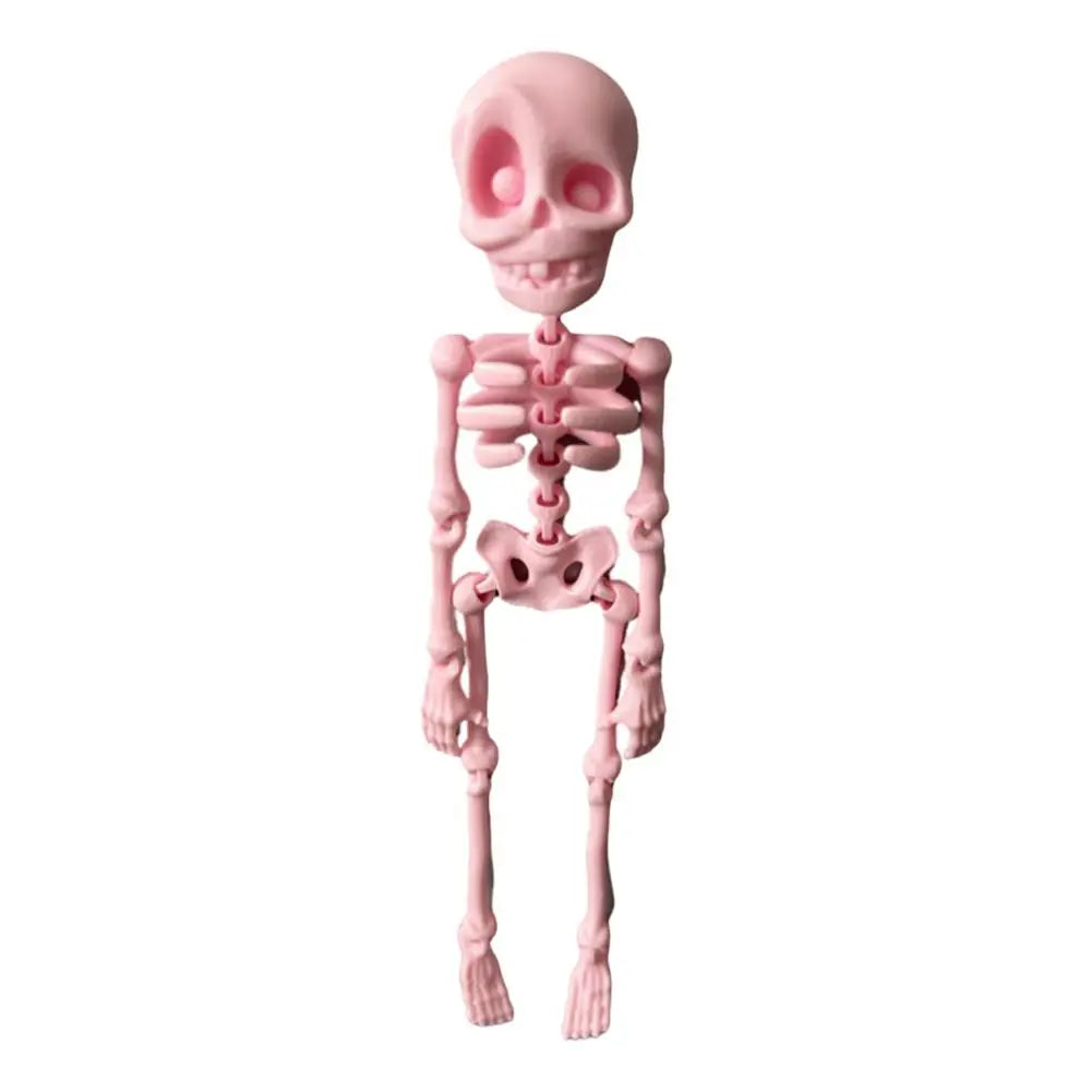 Mini Poseable Skeleton Fridge Magnet | 3D Halloween Decor