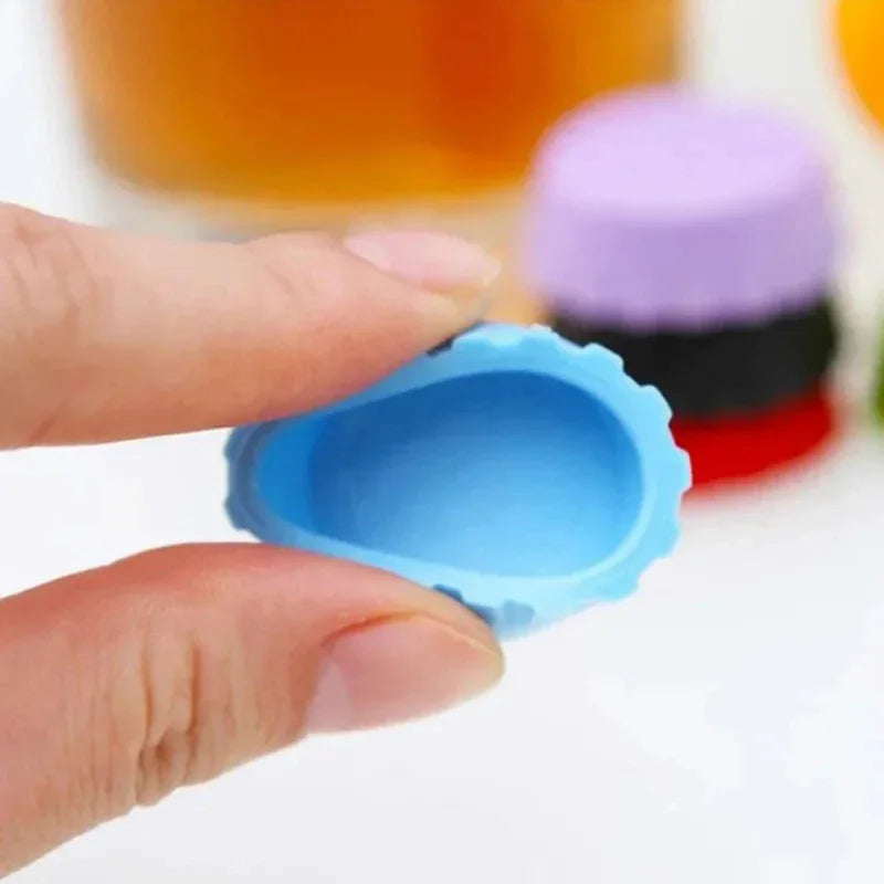 6/12/18/24/36pcs Candy Colors Reusable Silicone Beer Bottle Caps 6pcs Fresh - Keeping Soda Beer Sealing Bar Utensils Oasis Select