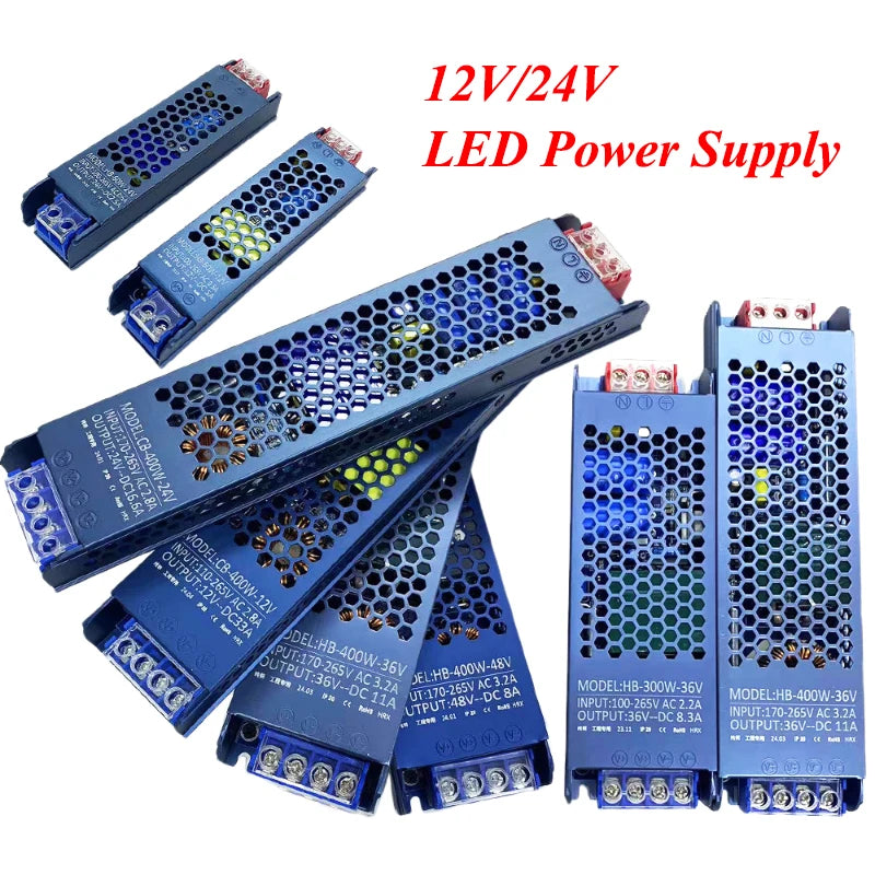 DC Power Supply 12V 24V AC 220V TO DC 12V 24V 60W 100W 150W 200W 300W 400W Power Supplies Transformer LED Driver LED Strip Light Oasis Select