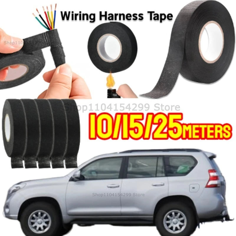 9/15/25/32/50 Electrical Insulating Tape Adhesive Cloth Fabric Tape Cable Looms Wiring Harness For Car Auto Black Wiring Harness Oasis Select