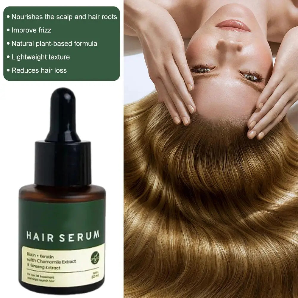 20ml Hair Oil With Keratin Treatment & Biotin, Rosemary Mint Scalp & Hair Strengthening Serum For Anti-Thinning Damaged Hair Oasis Select