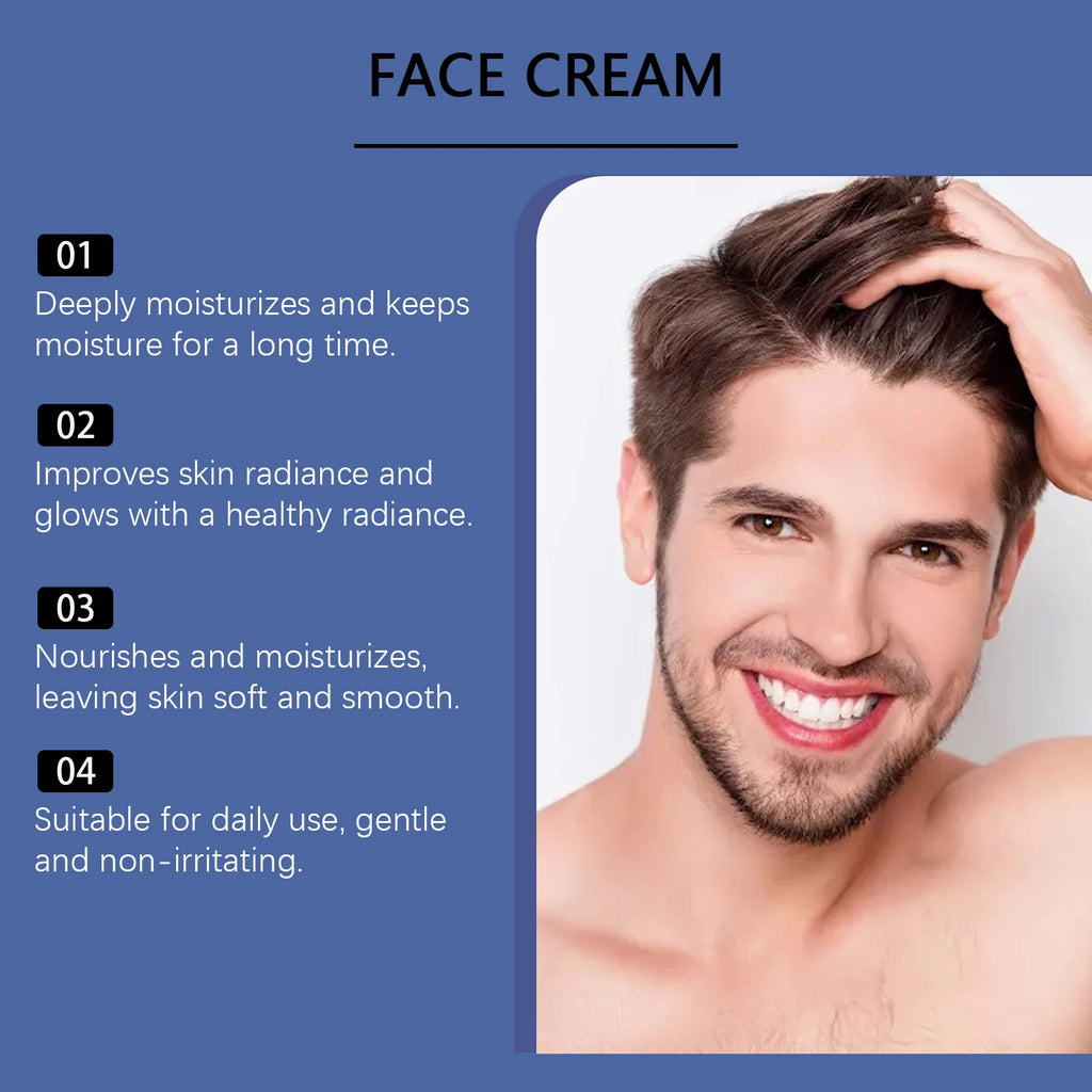 Men'S Hydrating Face Moisturizer - Deep Nourishing Cream With Collagen & Aloe, Daily Skincare For Dry Skin, Non-Greasy Formula Oasis Select